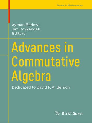 cover image of Advances in Commutative Algebra